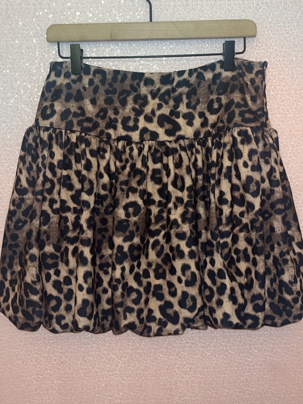 Leopard Print Mini Skirt - Brown/Black